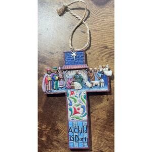 Jim Shore 2007 Heartwood Creek Cross Nativity Scene Cross 4008105